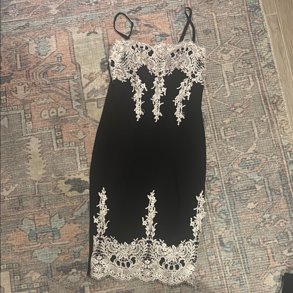 Haute Monde Cream Bodycon Midi Dress with Spaghetti Straps